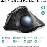UGREEN Ergonomic Wireless Trackball Mouse, BT & 2.4G, 2000 DPI, Multi-Device Pairing, USB-C Rechargeable - M785DR 85892