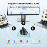 UGREEN Ergonomic Wireless Trackball Mouse, BT & 2.4G, 2000 DPI, Multi-Device Pairing, USB-C Rechargeable - M785DR 85892