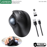 UGREEN Ergonomic Wireless Trackball Mouse, BT & 2.4G, 2000 DPI, Multi-Device Pairing, USB-C Rechargeable - M785DR 85892