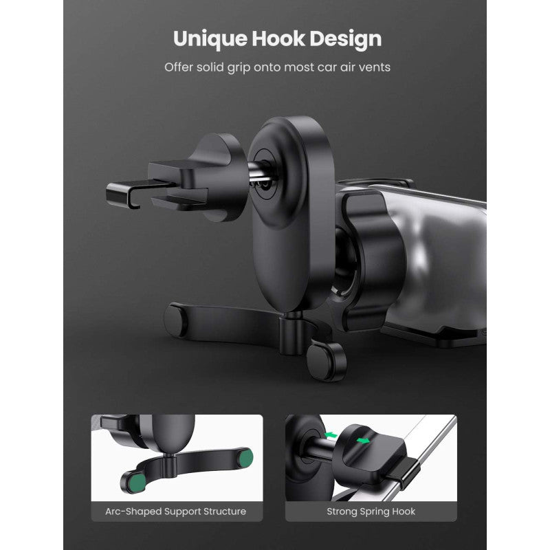 UGREEN Gravity Car Phone Holder Durable Material, 360 Rotation for Phones up to 7.2" Stable, Air Vent Installation - LP228 80871