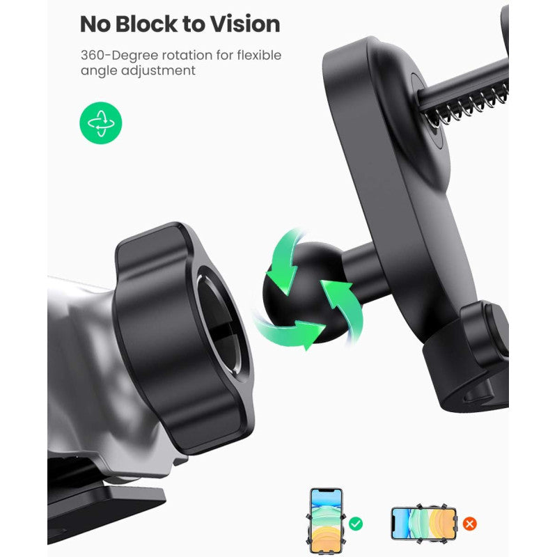 UGREEN Gravity Car Phone Holder Durable Material, 360 Rotation for Phones up to 7.2" Stable, Air Vent Installation - LP228 80871