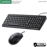 UGREEN High Quality Wired Combo Eng/Arabic Keyboard and Mouse Set - MK330 55915