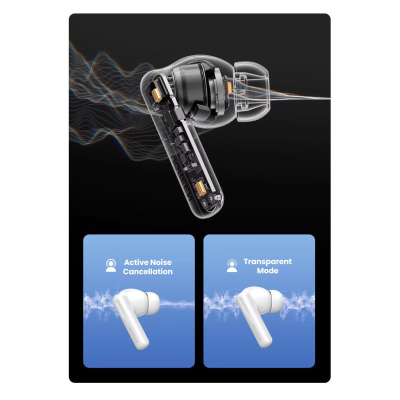UGREEN HITUNE T6S TWS Hybrid Active Noise Cancellation (ANC) Earbuds – Premium Sound & Noise Cancellation - WS205 45585