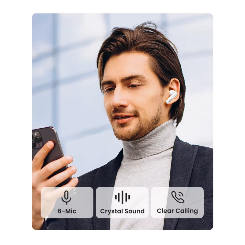UGREEN HITUNE T6S TWS Hybrid Active Noise Cancellation (ANC) Earbuds – Premium Sound & Noise Cancellation - WS205 45585