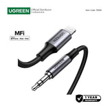 UGREEN Lightning to 3.5mm Aux Cable 1M, MFI Apple Certified, Nylon Braided & Aluminum Body - US315 70509