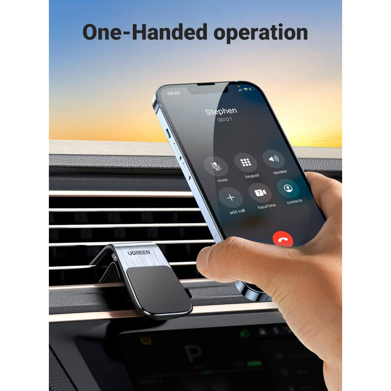 UGREEN Magnetic Car Phone Mount, Strong 300g Vent Clip, One-Handed, Minimalist, Fits 4.7-7.2" Phones - LP290 80712