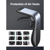 UGREEN Magnetic Car Phone Mount, Strong 300g Vent Clip, One-Handed, Minimalist, Fits 4.7-7.2" Phones - LP290 80712