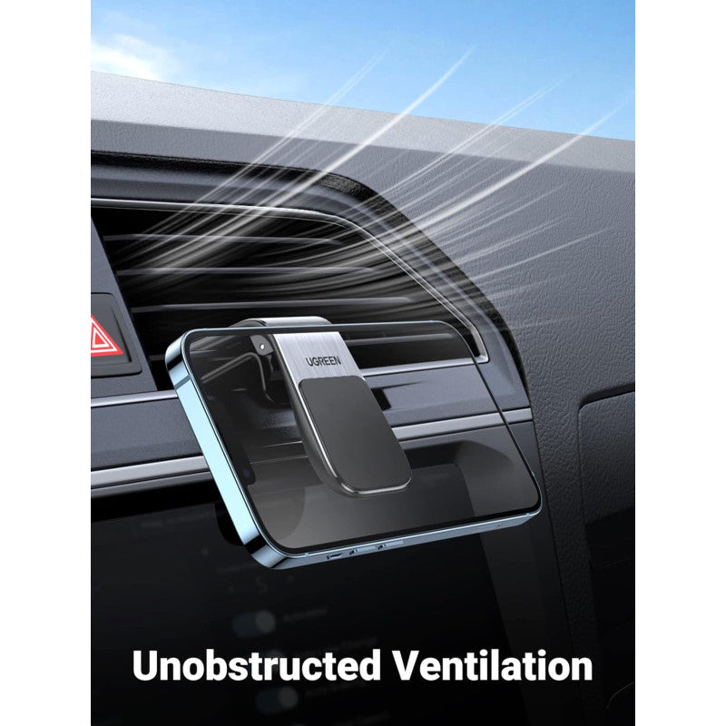 UGREEN Magnetic Car Phone Mount, Strong 300g Vent Clip, One-Handed, Minimalist, Fits 4.7-7.2" Phones - LP290 80712