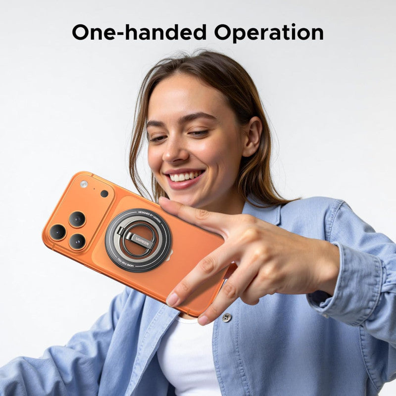 UGREEN Magnetic Phone Holder & Kickstand Ring, 360° Rotating, Slim Ergonomic Design for MagSafe Smartphones - LP945 65819