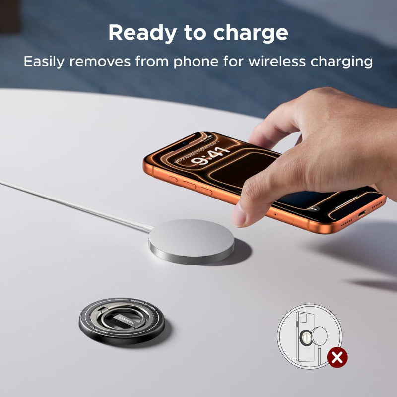 UGREEN Magnetic Phone Holder & Kickstand Ring, 360° Rotating, Slim Ergonomic Design for MagSafe Smartphones - LP945 65819