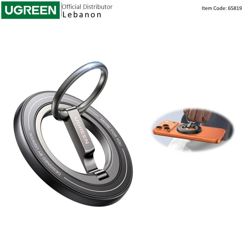UGREEN Magnetic Phone Holder & Kickstand Ring, 360° Rotating, Slim Ergonomic Design for MagSafe Smartphones - LP945 65819