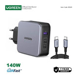 UGREEN NEXODE 140W GaN Tech Chip, 3 Ports Charger for Phones, Tablets, Ipads, Laptops & MacBooks - CD289 90549