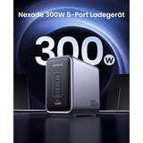 UGREEN NEXODE 300W GaNInfinity Chip, 5 Ports Charger for Phones, Tablets, Ipads, Laptops & MacBooks - CD333 90903B