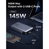 UGREEN Power Bank 145W, 3 Ports, 20000 mAh, Fast Charging for Laptops, MacBooks, Smartphones, Tablets - PB551 55992B