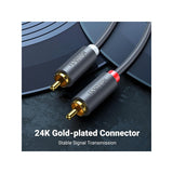 UGREEN Premium 2RCA Male to 2RCA Male Audio Aux Cable – High-Performance Sound Connection - AV104 10517 10520