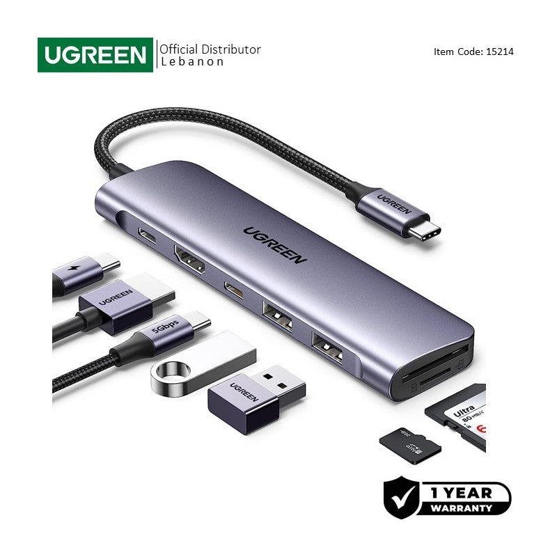 UGREEN REVODOK 7-in-1 USB-C HUB Docking Station Adapter - CM195 15214