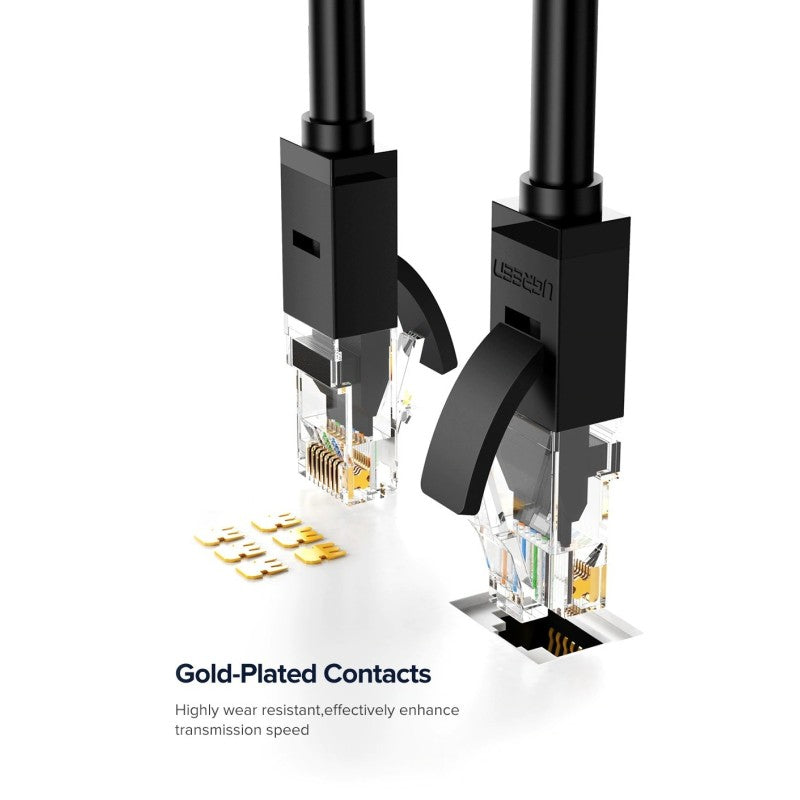 UGREEN RJ45 Cat6 Patch Cord Ethernet Flat Design Cable, Available in 0.5M, 1M, 3M, 5M, 10M, 30M - NW102
