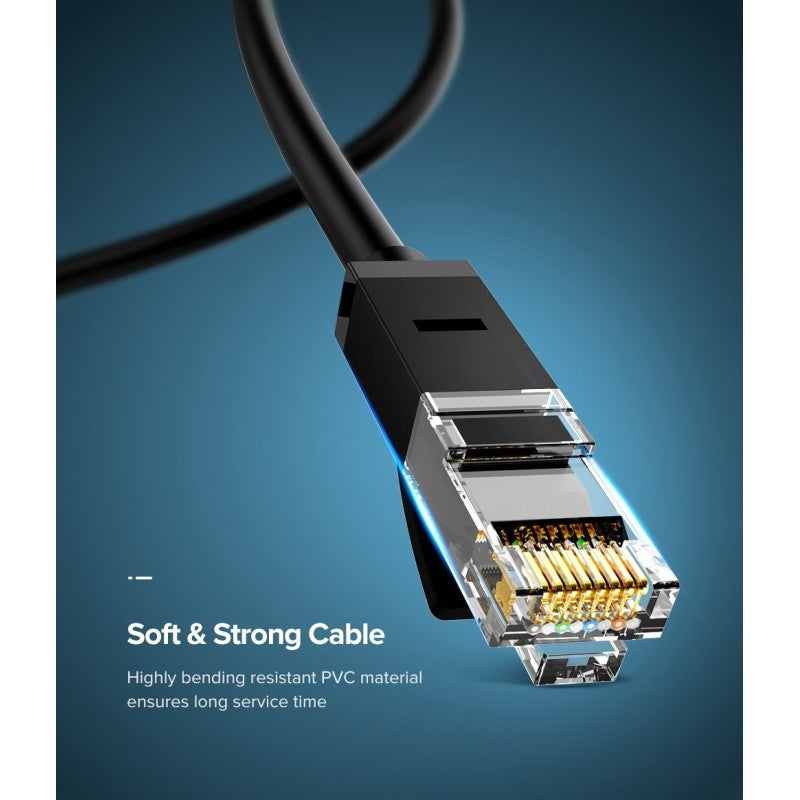 UGREEN RJ45 Cat6 Patch Cord Ethernet Flat Design Cable, Available in 0.5M, 1M, 3M, 5M, 10M, 30M - NW102