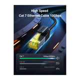 UGREEN RJ45 Cat7 F/FTP Patch Cord Ethernet Cable, with Cotton Braid, Available in 0.5M, 1M, 2M, 3M, 5M, 10M - NW150
