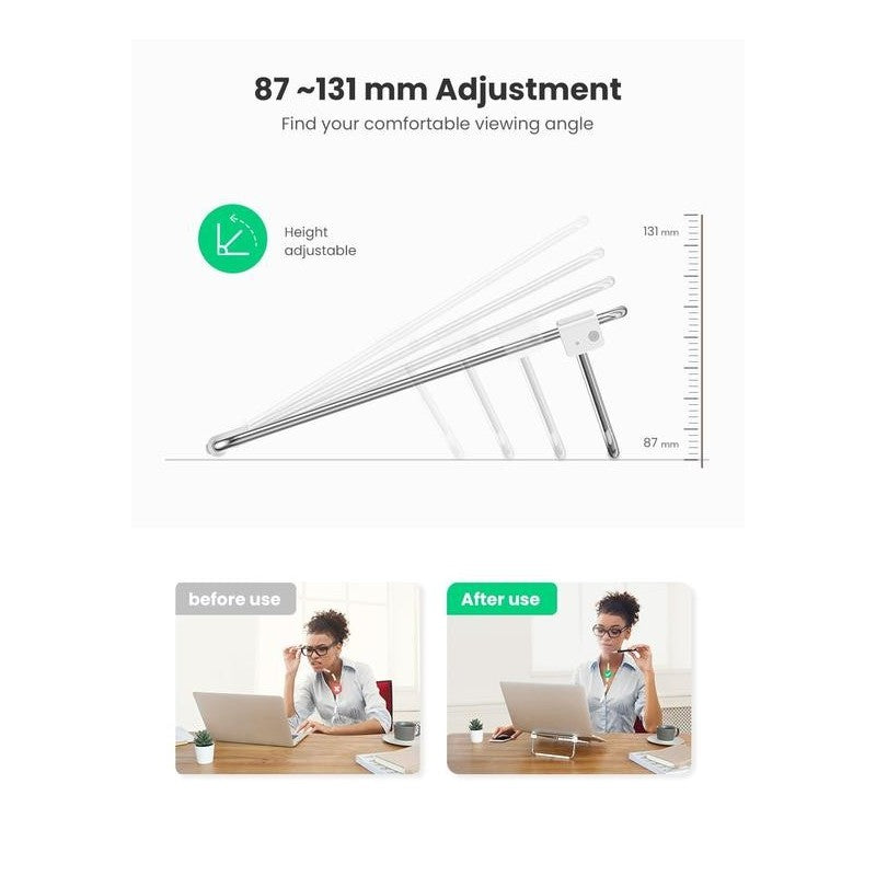 UGREEN Stainless Steel Laptop Stand, Foldable & Portable From 11 to 16 inch - LP230 80348