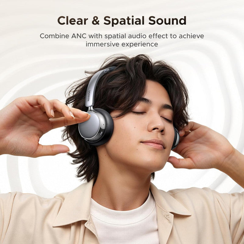UGREEN Studio Plus Wireless Headphone Active Noise Cancelling Bluetooth 6.0 Over-ear ANC Earphone - HP207 75630 75629