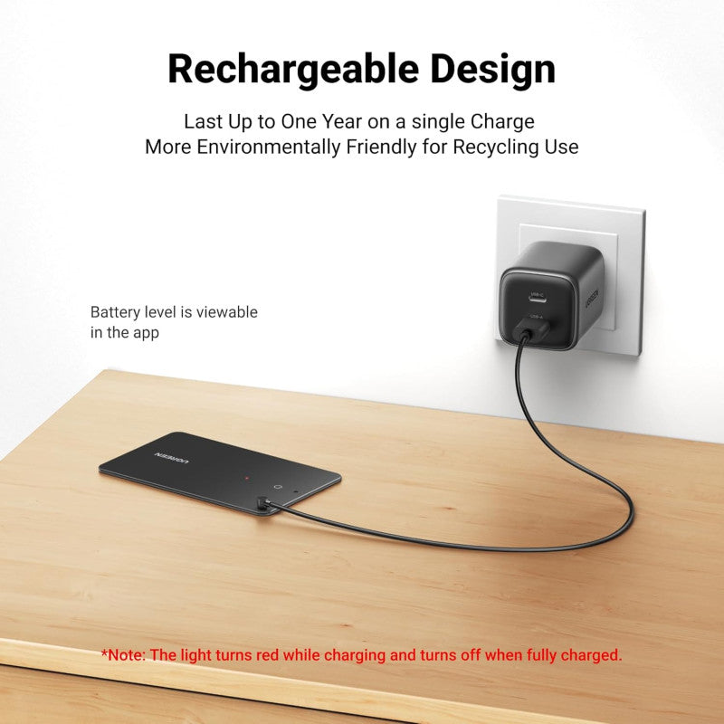 UGREEN Ultra-Slim Bluetooth Tracker for Wallets & Keys - Apple Find My Certified, Waterproof & Rechargeable - CM817 45298