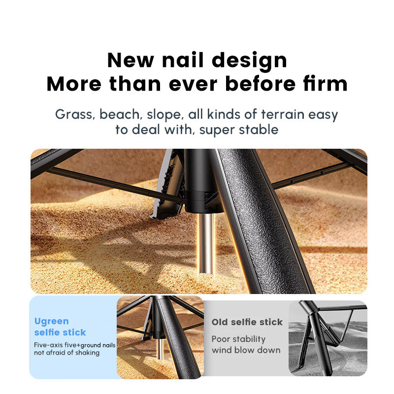 UGREEN Ultra Stable 4 Leg Tripod & Selfie Stick, 1.7m Professional Grade Aluminum, Multi-Device Compatibility - LP849 45301