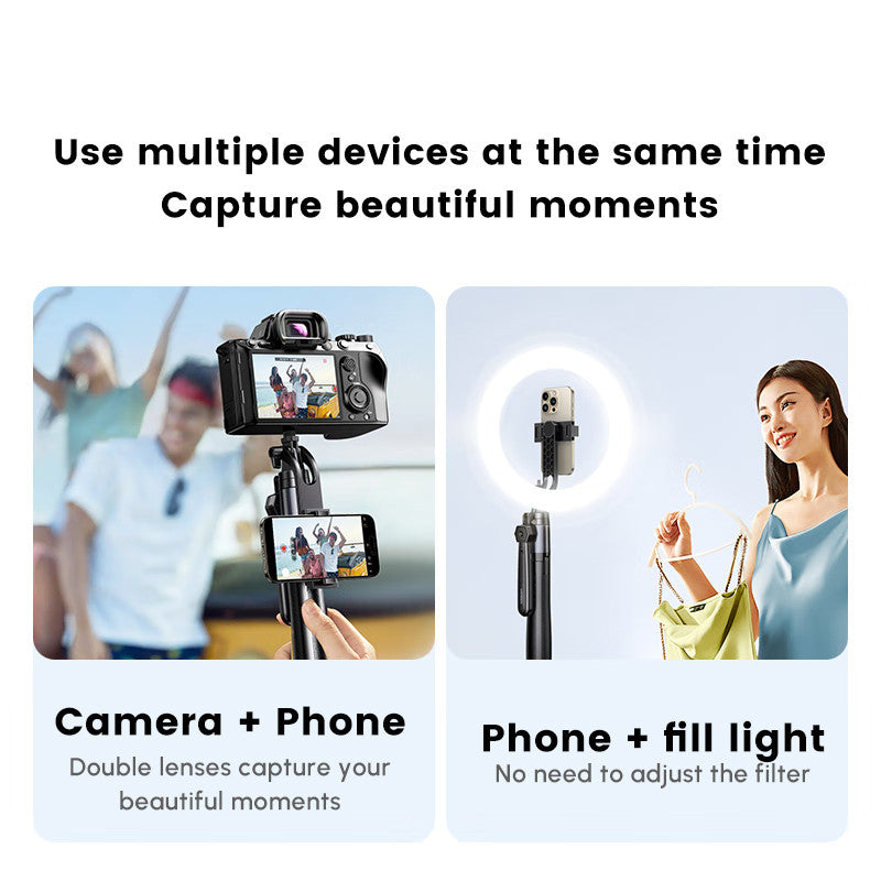 UGREEN Ultra Stable 4 Leg Tripod & Selfie Stick, 1.7m Professional Grade Aluminum, Multi-Device Compatibility - LP849 45301