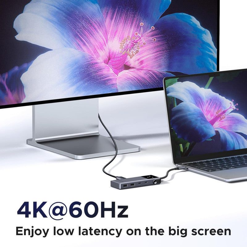 UGREEN Uno 6-in-1 USB-C Hub, HDMI 4K@60Hz, 10Gbps Durable Aluminum Alloy Design with LED Emoji Status Display - CM888 35998