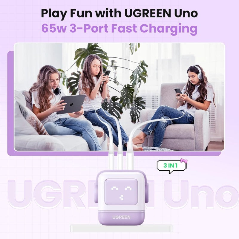 UGREEN UNO 65W GaN Tech Chip With LED Display: for Phones, Tablets, Ipads, Laptops & MacBooks - CD361 25685B 35855 35291