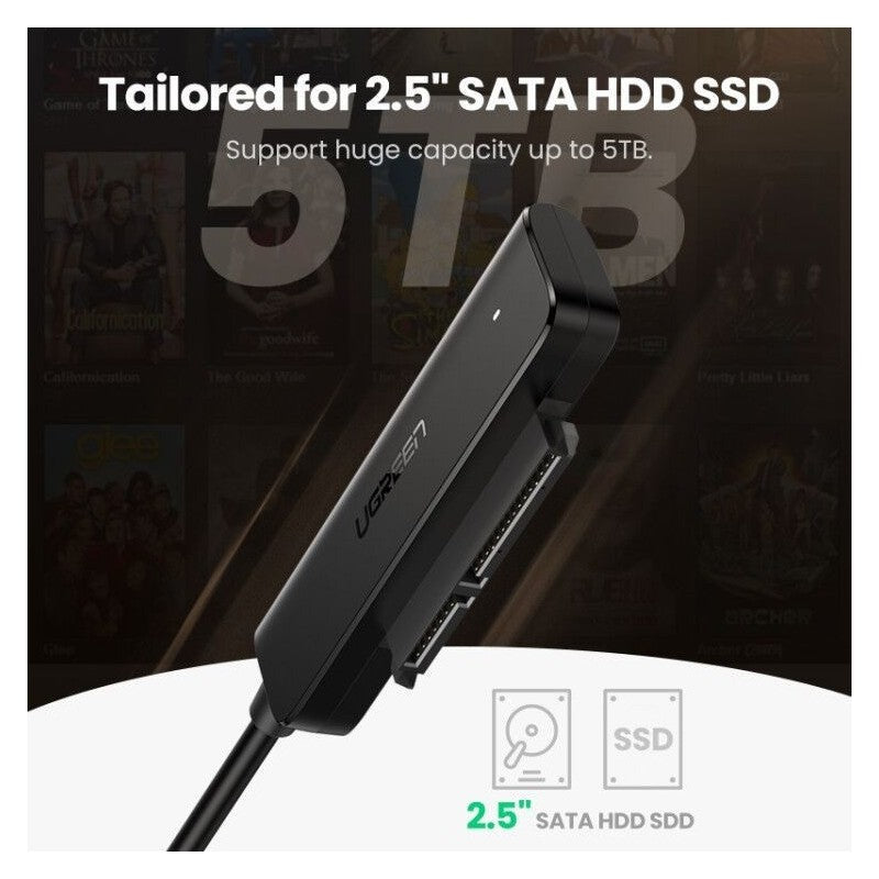 UGREEN USB-A 3.0 to SATA Adapter Cable for 2.5“ HDD and SSD - CM321 70609
