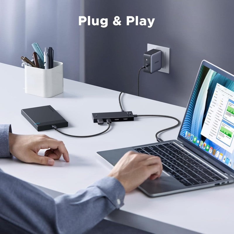 UGREEN USB-C Hub with 4 USB-C 3.2 Ports, Power Delivery, Up to 10Gbps Transfer Speed - CM806 55334