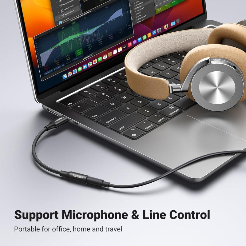 UGREEN USB-C MALE to 3.5MM Female Audio Adapter 24bit/96kHz HiFi DAC Sound Quality - AV161 50631