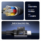 UGREEN USB-C MALE to 3.5MM Female Audio Adapter 24bit/96kHz HiFi DAC Sound Quality - AV161 80154