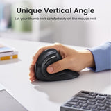 UGREEN Vertical Mouse, Dual Mode Bluetooth & Wireless Mouse, Silent Click, 4000DPI - MU008 25444 45759