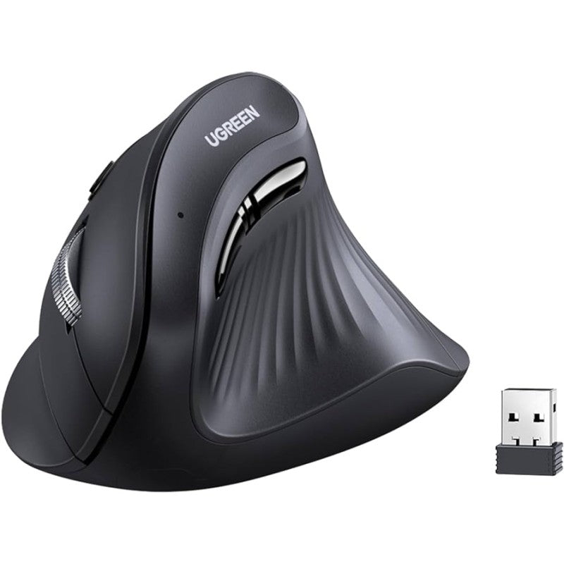 UGREEN Vertical Mouse, Dual Mode Bluetooth & Wireless Mouse, Silent Click, 4000DPI - MU008 25444 45759