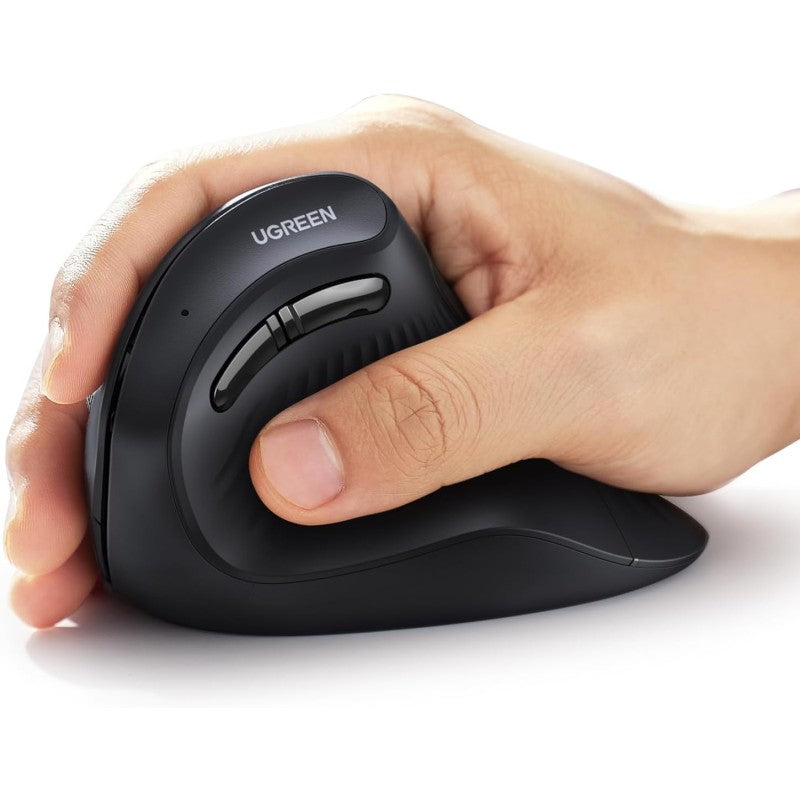UGREEN Vertical Mouse, Dual Mode Bluetooth & Wireless Mouse, Silent Click, 4000DPI - MU008 25444 45759