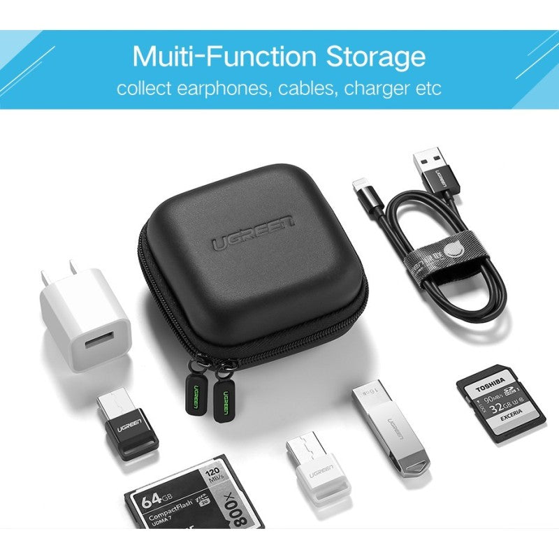 UGREEN Waterproof Small size Case for Earphone, Cable, Charger, Earbuds & Memory Card - LP128 40816
